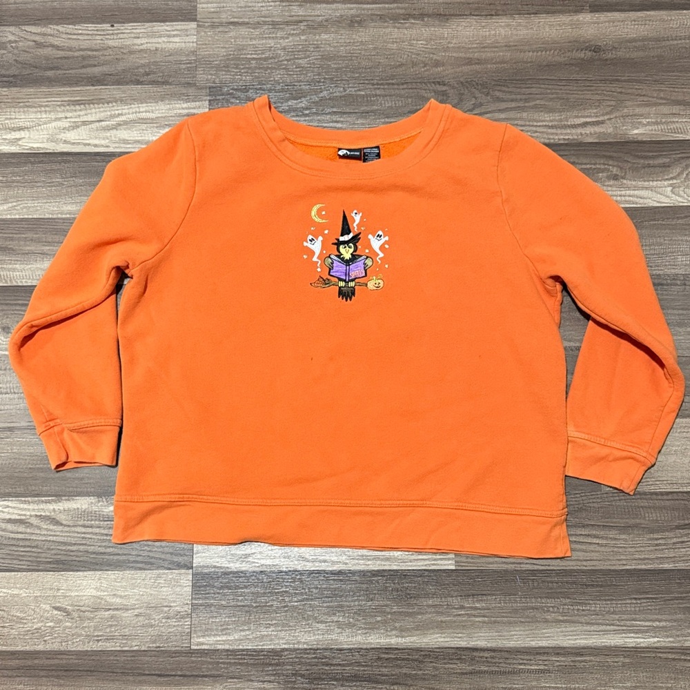 Vintage 90s Halloween witch and ghost crewneck Sweatshirt - Picture 2 of 6